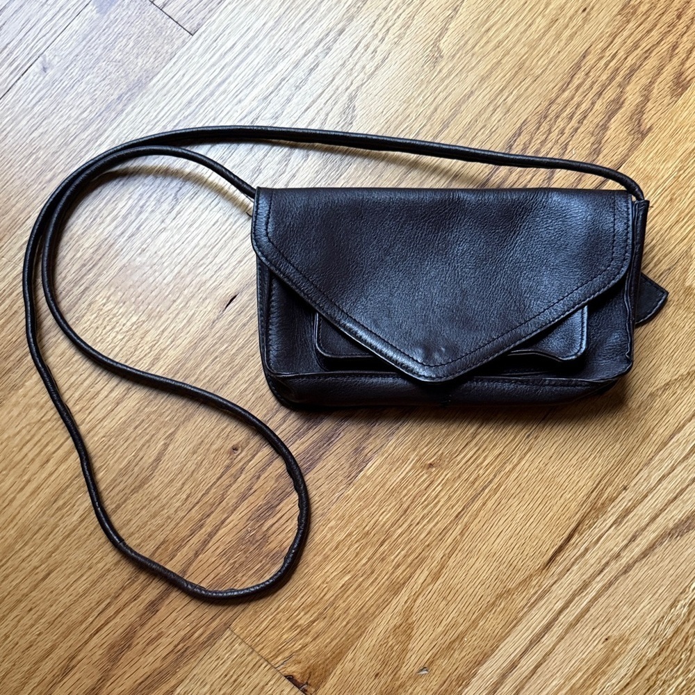 Vintage Pappagallo Small Dark Brown Leather Purse
